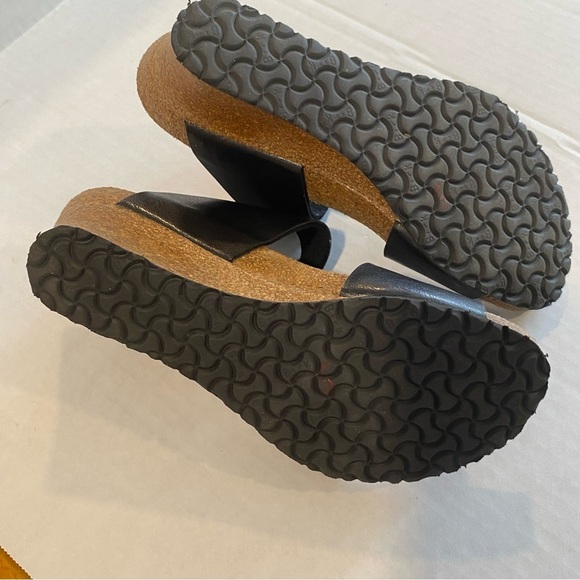 Papillio by Birkenstocks Dorothy Black and Brown Wedge Shoes - Picture 8 of 10